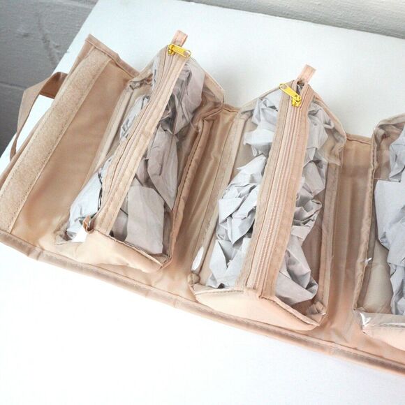 Travel Organizer Velcro Zippered Clear Compartments OS Home Jewelry Toiletries - Picture 7 of 8